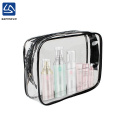 new 2018 zipper closure clear pvc toiletry bag with handle